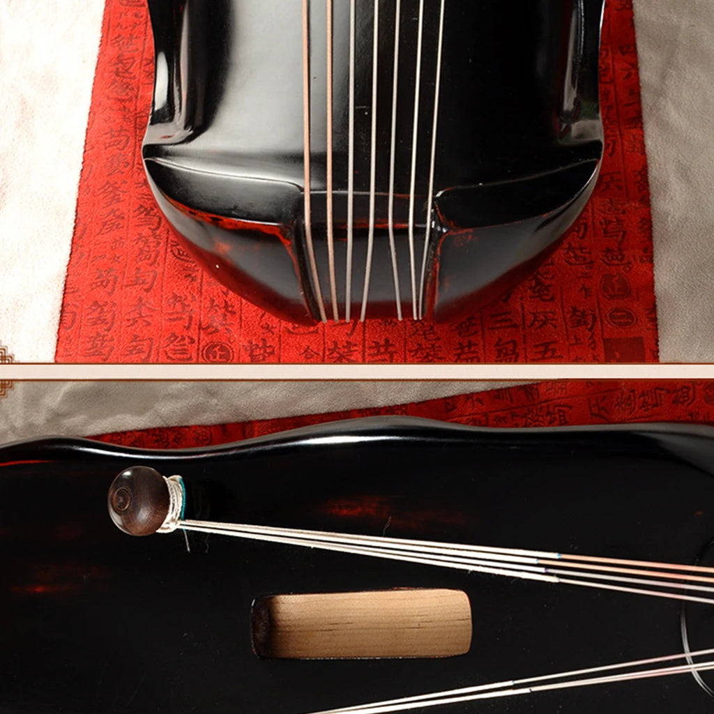 NAOMI Collection Level Guqin Jiao Ye Style 7 Strings Ancient Instrument Lacquered Aged Paulownia Guqin Handmade Qin Zither