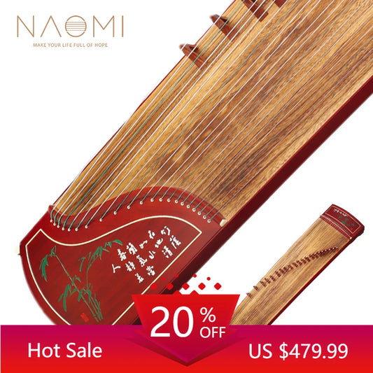 MMOOKA NAOMI Premium Quality 21 Strings 163cm Rosy Sandalwood Chinese String Instrument Guzheng Green Bamboo Carved For Practice