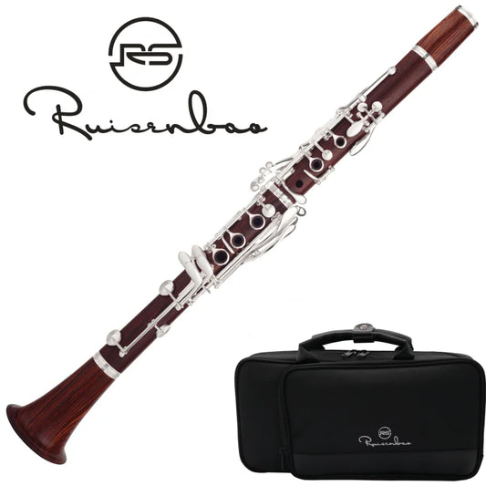 MMOOKA New 18 keys Bb Clarinet rosewood body  Silver Plated Keys With case