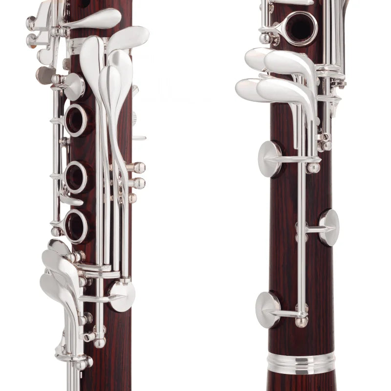 MMOOKA New 18 keys Bb Clarinet rosewood body  Silver Plated Keys With case
