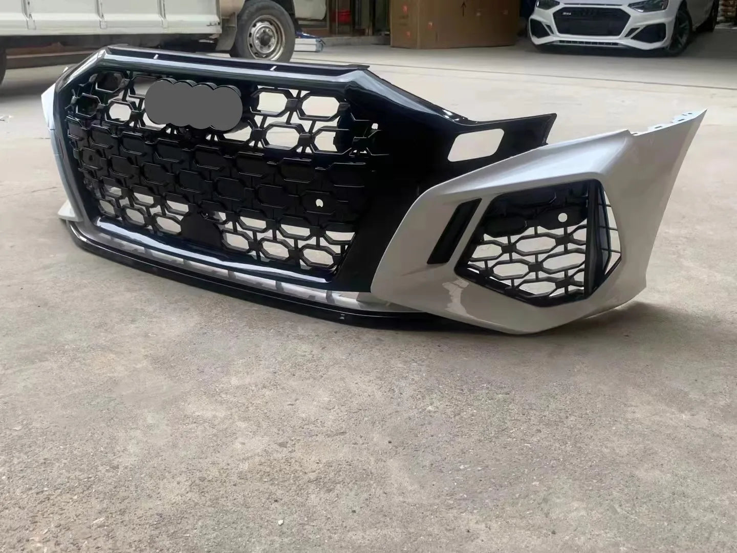 New Arrival RS3 Type Front Bumper Body Kit For  A3 2020-2022 Facelift  RS3 Front Bumper With Grille