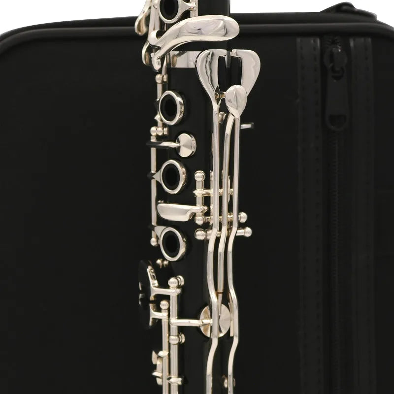 MMOOKA New Bb tone 20 keys Ebony wood clarinet German system design silver plating keys with case