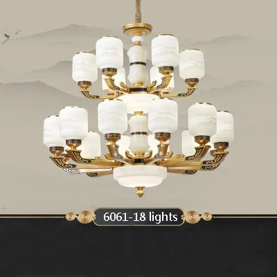 New Chinese Style Large Chandelier Duplex Building Living Room Lamp Sales Department Staircase Lamp Hotel Hall Villa Chandeliers