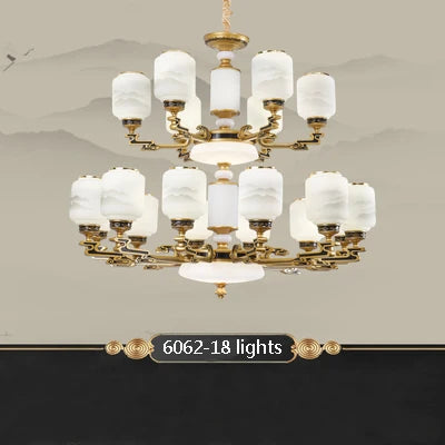 New Chinese Style Large Chandelier Duplex Building Living Room Lamp Sales Department Staircase Lamp Hotel Hall Villa Chandeliers