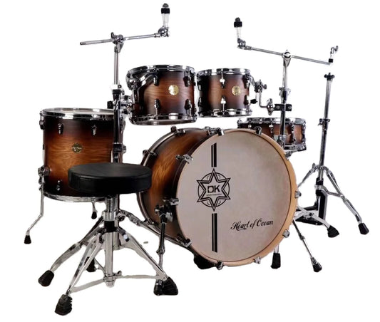 MMOOKA New Complete Musical Instrument Percussion Birch Wood Drum Kit