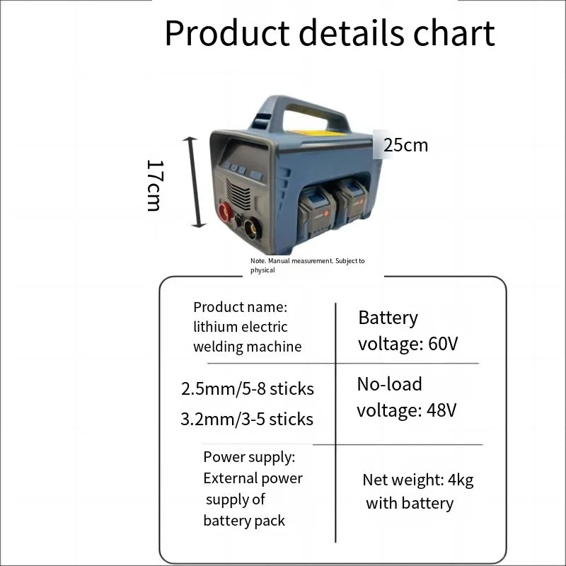 New Iithium Battery Welding Machine Rechargeable Wireless Portable Battery Portable DC Small New Welding Equipment  437