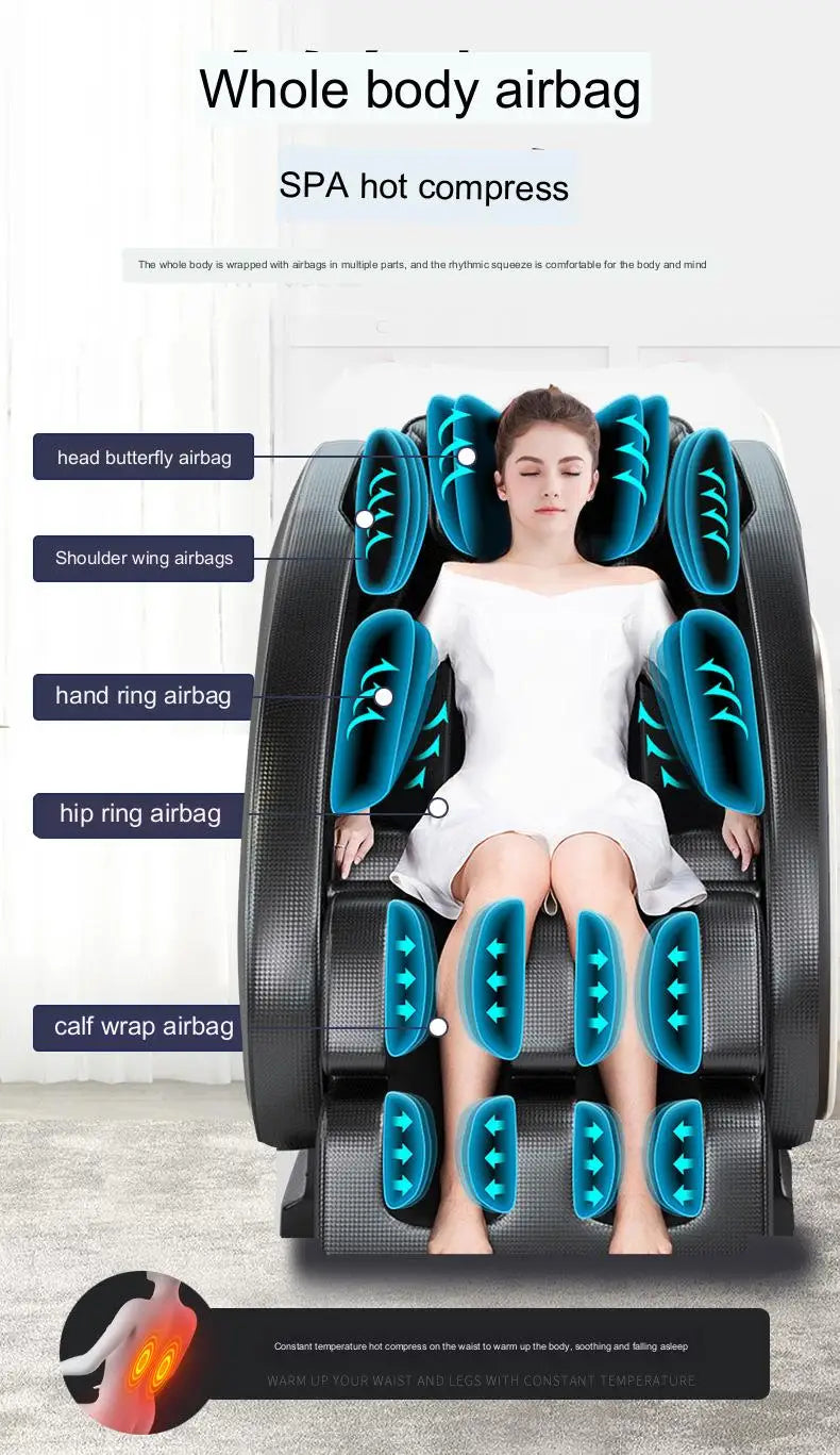 New Model Home Office Furniture Electric Heating Kneading Luxury Zero Gravity Recliner Massage Chair