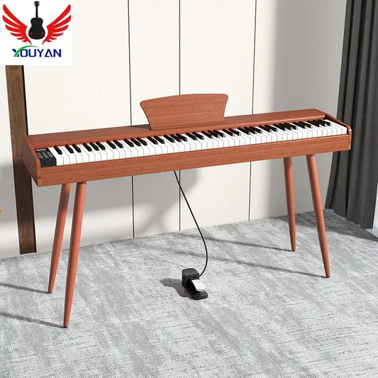 New Portable 88- Key Digital Keyboard Piano, Wooden Electric Hammer, Weighted Full Size Keyboard for Beginning Student
