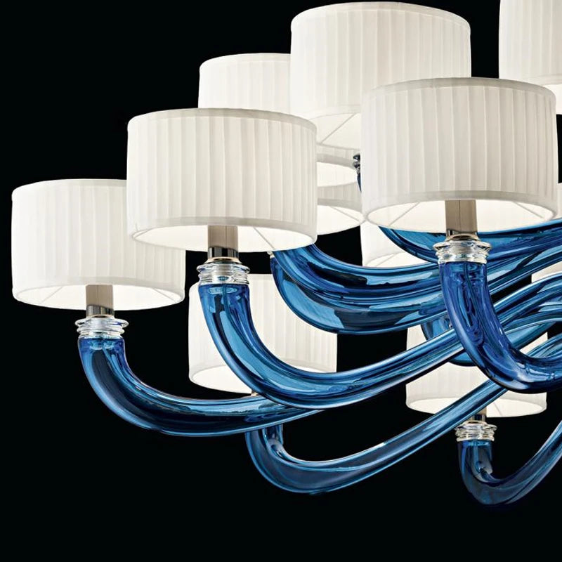 New Product Indoor Crystal Flower Decoration Villa Hotel Lobby Wedding Hall Custom K9 Crystal Led Candle Chandelier