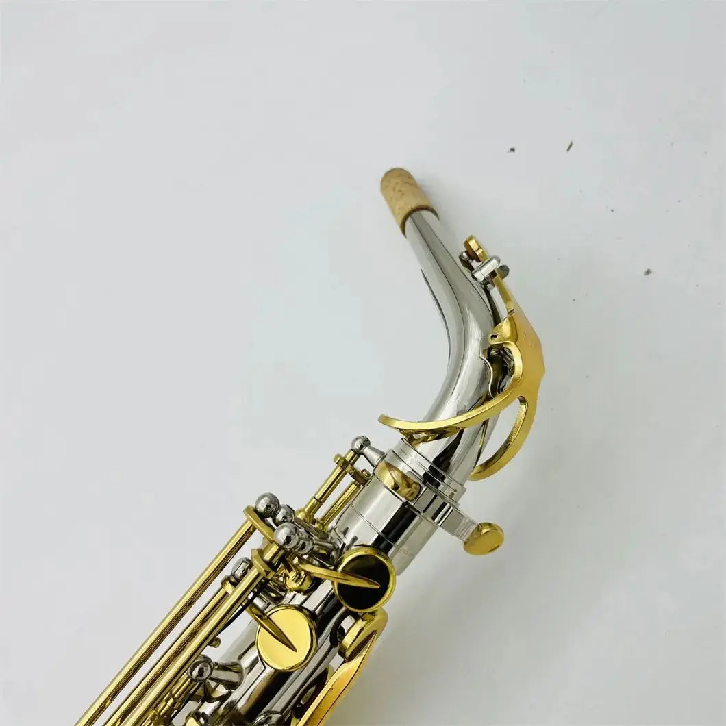 MMOOKA New Product Straight Tube Alto Saxophone Eb Tune Sliver Plated Professional Woodwind Instruments With Sax Case Accessories