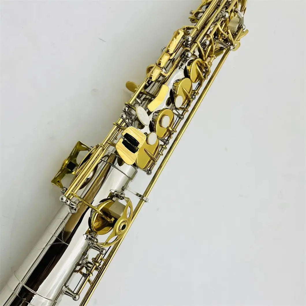 MMOOKA New Product Straight Tube Alto Saxophone Eb Tune Sliver Plated Professional Woodwind Instruments With Sax Case Accessories