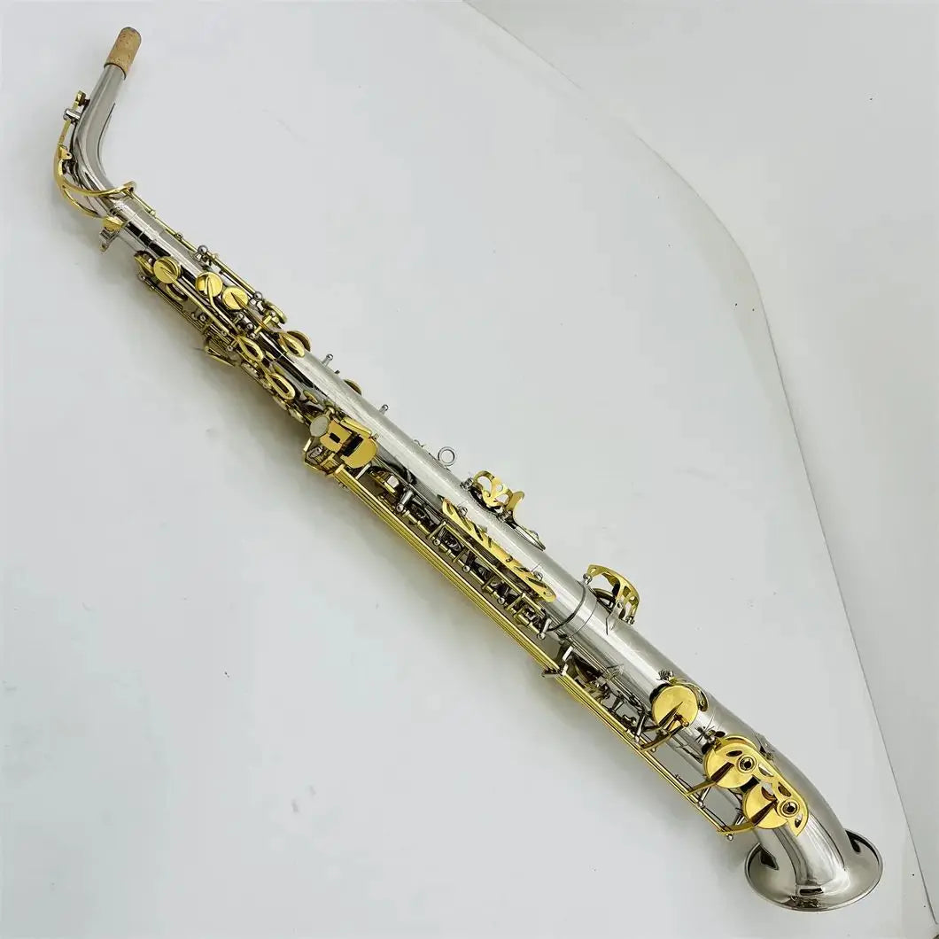 MMOOKA New Product Straight Tube Alto Saxophone Eb Tune Sliver Plated Professional Woodwind Instruments With Sax Case Accessories