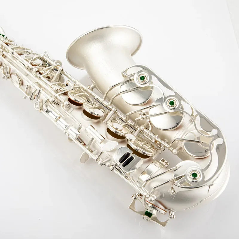 New Real Picture Alto Saxophone Silvering Plated Musical Instruments E Flat Sax with Mouthpiece Professional
