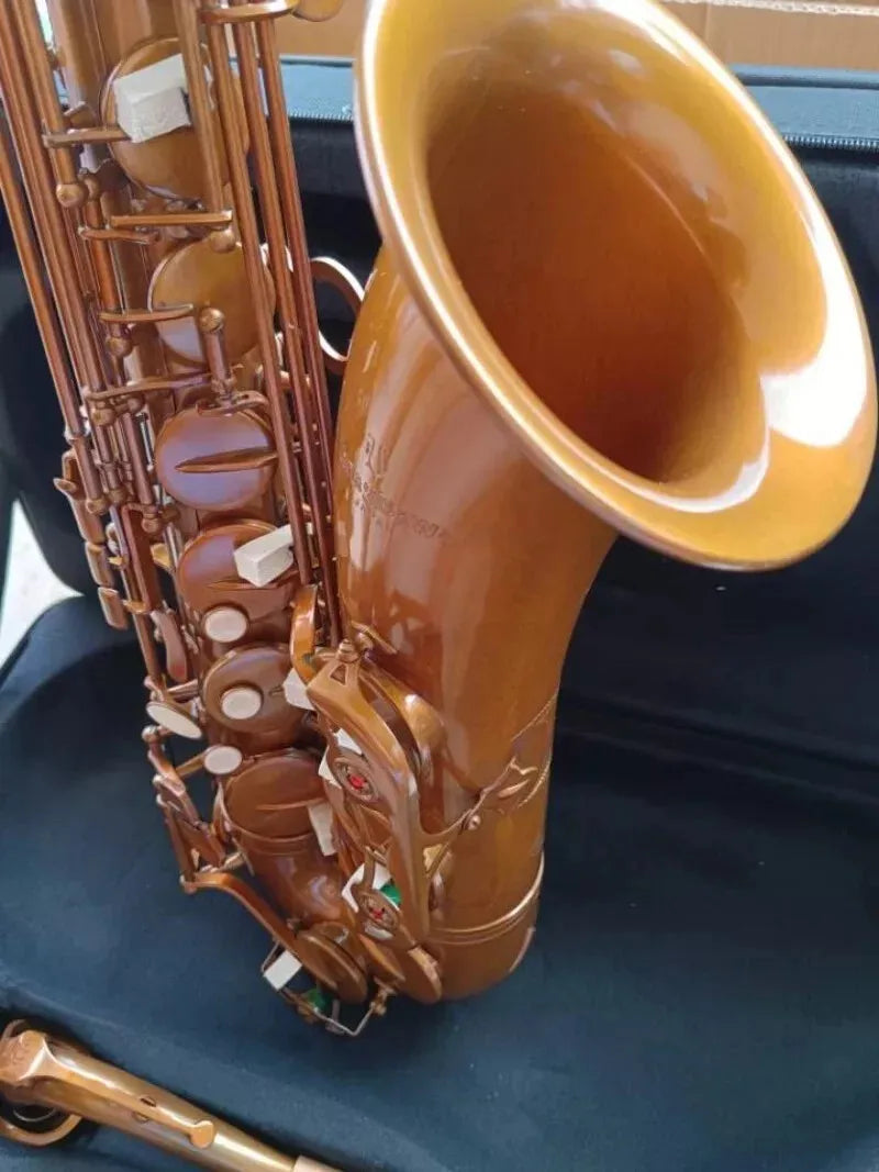 MMOOKA New Tenor Saxophone, High Quality B Flat Antique copper sax With Case