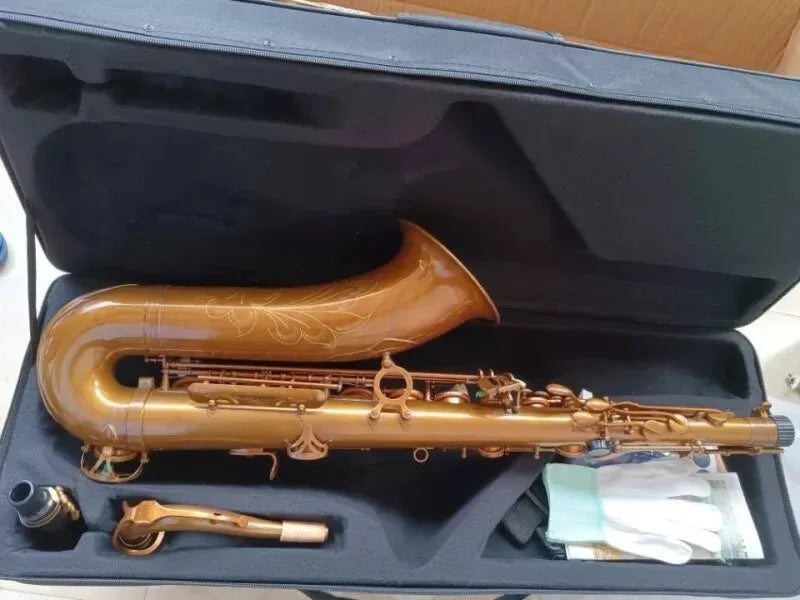 MMOOKA New Tenor Saxophone, High Quality B Flat Antique copper sax With Case
