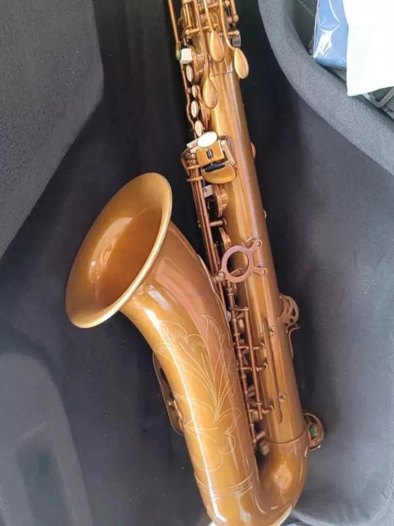 MMOOKA New Tenor Saxophone, High Quality B Flat Antique copper sax With Case