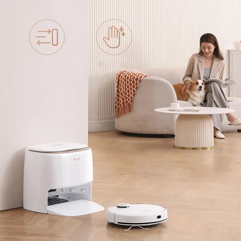 New Viomi Sweeping Robot Three-in-one Sweeping Mop Robot Intelligent Fully Automatic Electrolytic Water Cleaning and Self-drying