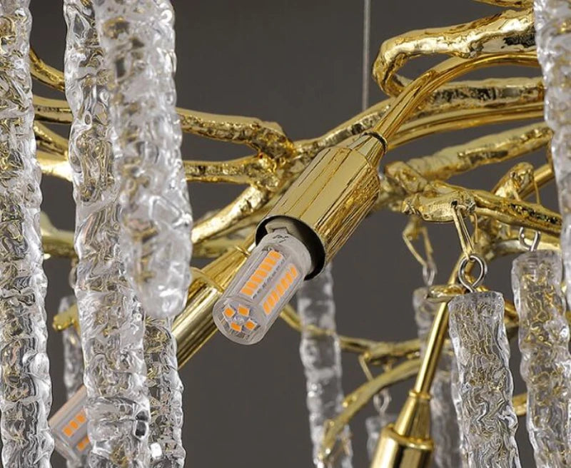 New branch crystal chandelier luxury living room lighting Villa decorative chandelier can be customized