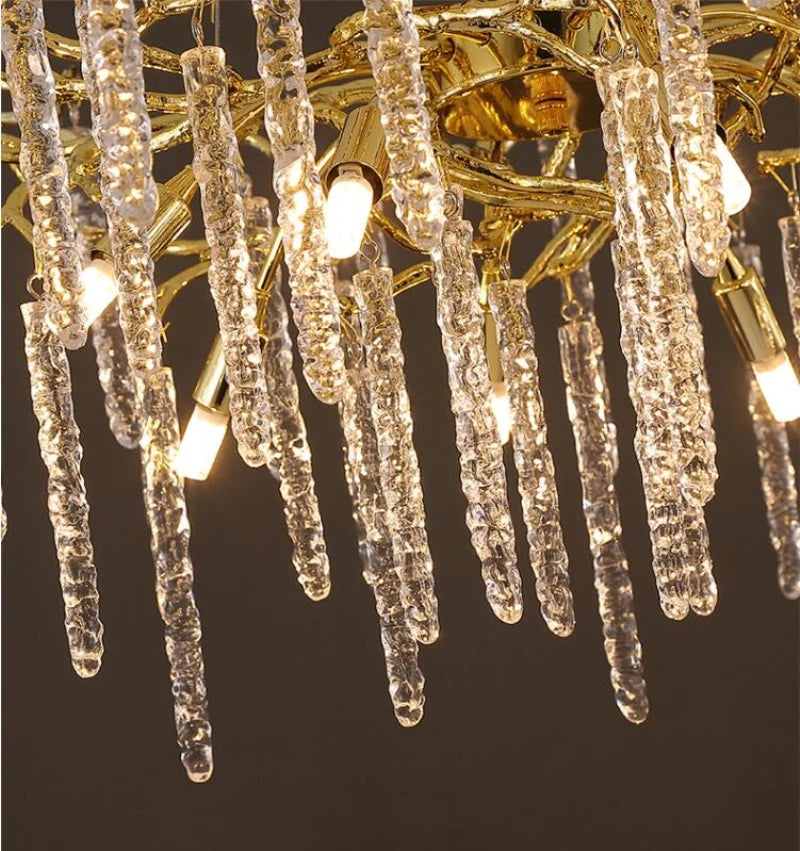 New branch crystal chandelier luxury living room lighting Villa decorative chandelier can be customized
