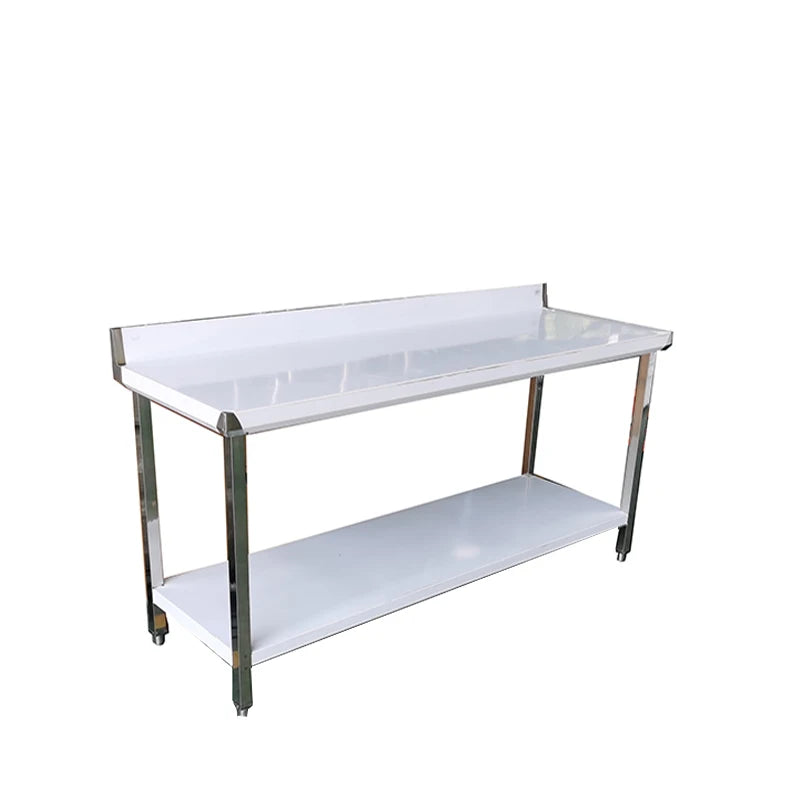 New promotion stainless steel bench kitchen work preparation table with storage cas table for good price