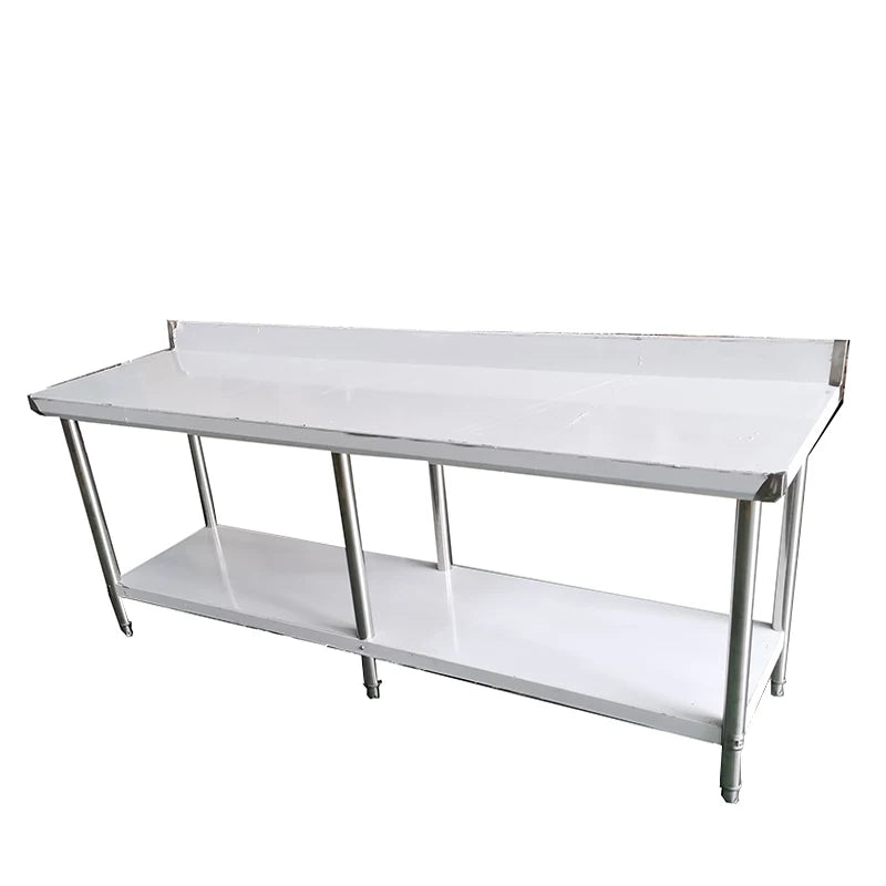 New promotion stainless steel bench kitchen work preparation table with storage cas table for good price