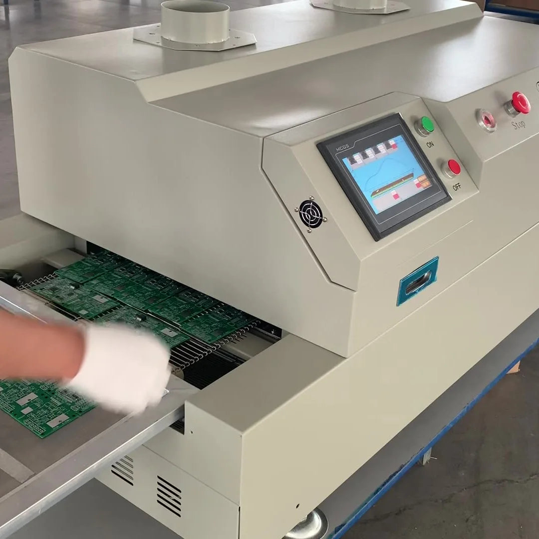 New smt Puhui T-961S high stability LCD touch display infrared ic heater hot air reflow soldering oven PCB welding equipment