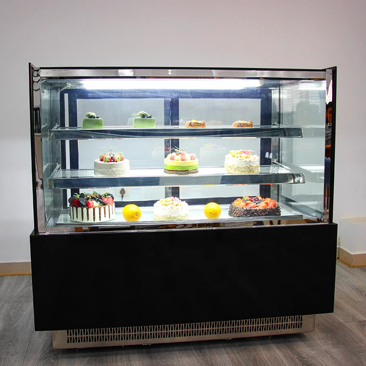 New style glass door cake dessert display refrigerated fresh-keeping cabinet vertical freezer