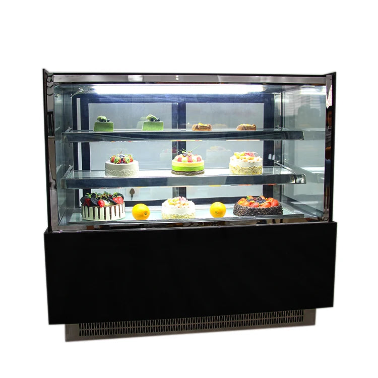 New style glass door cake dessert display refrigerated fresh-keeping cabinet vertical freezer
