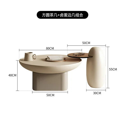 Nordic Cream Style Telescopic Tea Table TV Cabinet Combination Living Room Modern and Simple Creativity