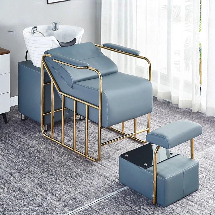 Nordic Light Luxury Shampoo Chairs Modern Beauty Salon Chairs High-end Barber Shop Special Massage Shampoo Bed Salon Furniture
