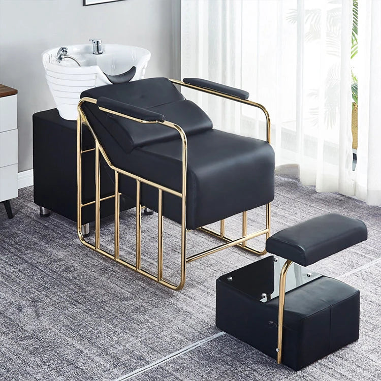 Nordic Light Luxury Shampoo Chairs Modern Beauty Salon Chairs High-end Barber Shop Special Massage Shampoo Bed Salon Furniture