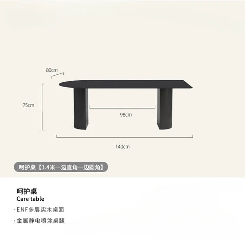 Nordic dining table household modern simple solid wood small apartment European dining table luxury.
