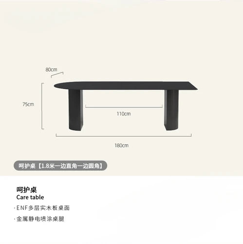 Nordic dining table household modern simple solid wood small apartment European dining table luxury.