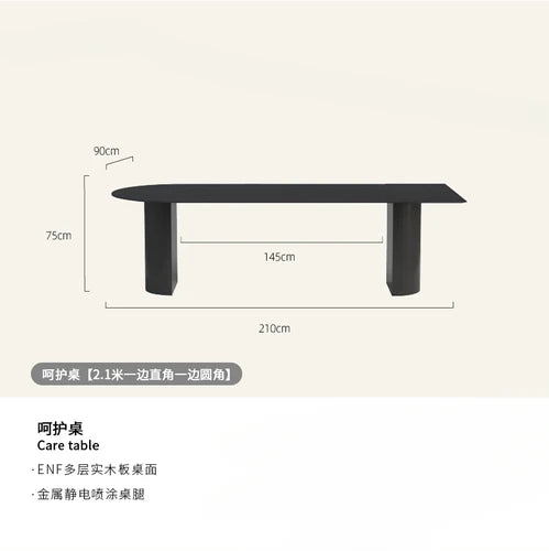 Nordic dining table household modern simple solid wood small apartment European dining table luxury.