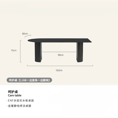Nordic dining table household modern simple solid wood small apartment European dining table luxury.