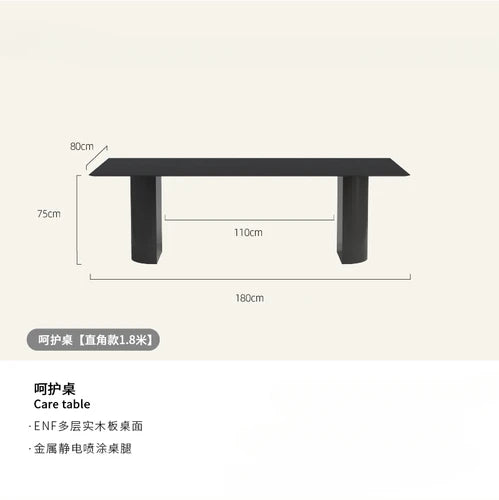Nordic dining table household modern simple solid wood small apartment European dining table luxury.