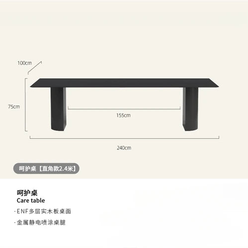 Nordic dining table household modern simple solid wood small apartment European dining table luxury.