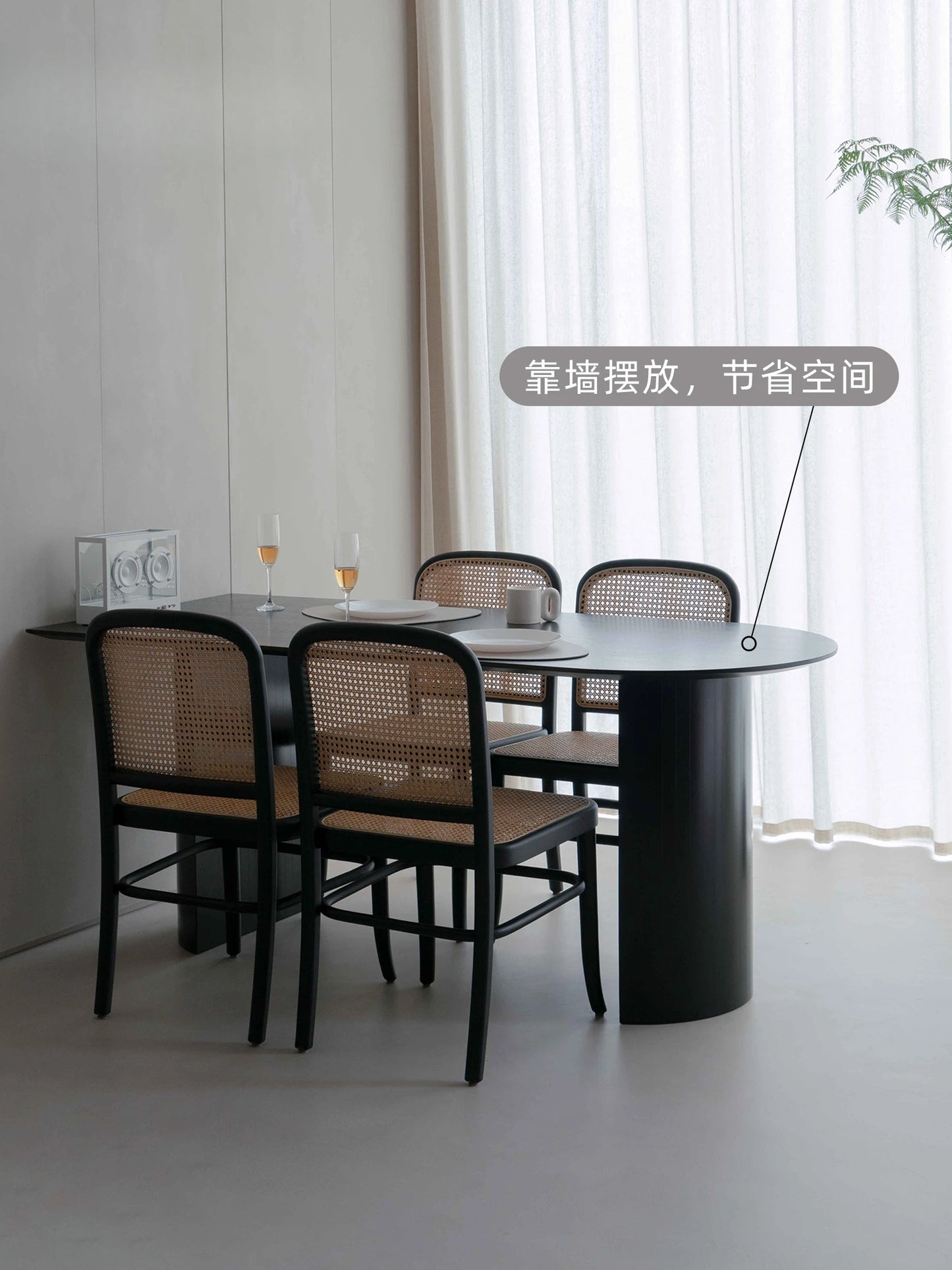 Nordic dining table household modern simple solid wood small apartment European dining table luxury.