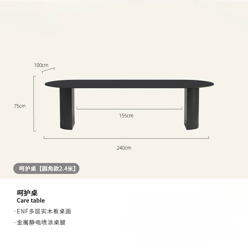 Nordic dining table household modern simple solid wood small apartment European dining table luxury.