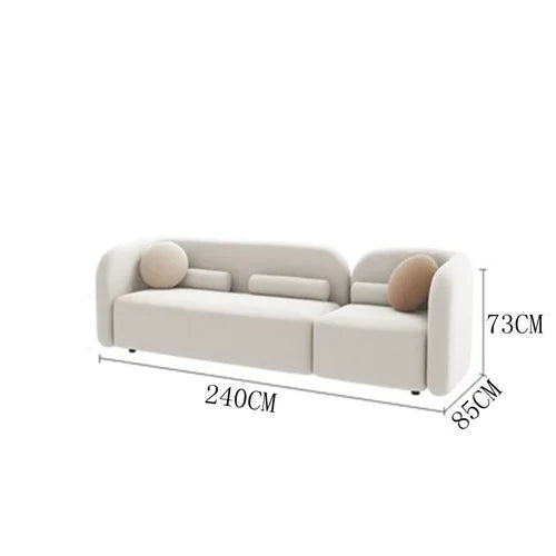 Nordic modern curved multi person sofa, living room, clothing store, waiting area, creative tea table and sofa combination