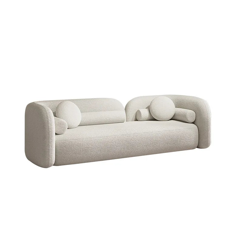 Nordic modern curved multi person sofa, living room, clothing store, waiting area, creative tea table and sofa combination