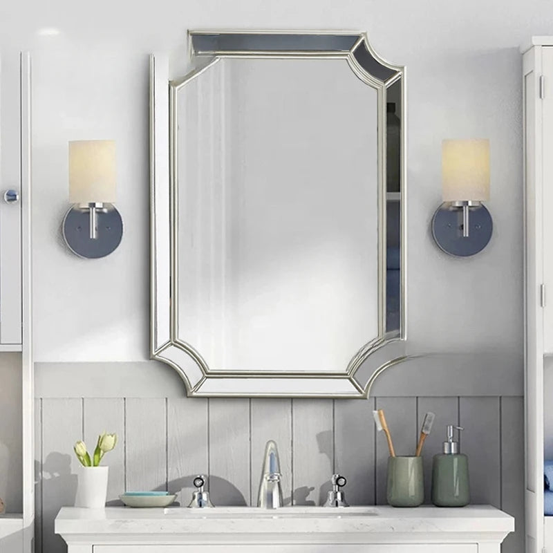 Nordic style three-dimensional decorative mirror hotel entrance bathroom