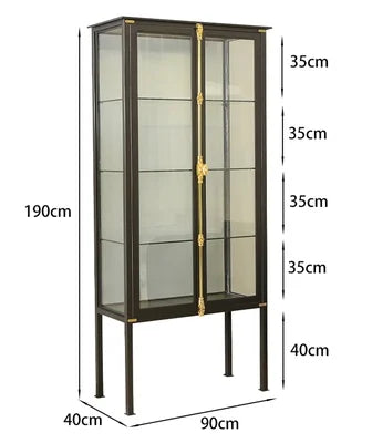 Nordic transparent glass display cabinet with lights, Lego collection cabinet, iron art wine cabinet, boutique display cabinet,