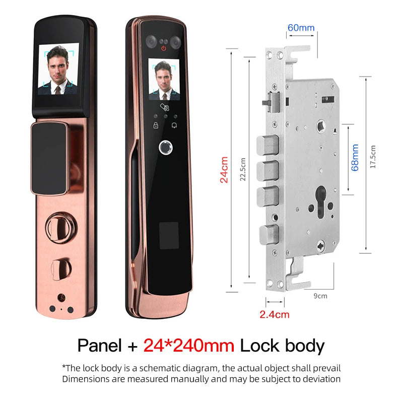 OKLAR Face recognition door lock biometric Palmprint recognition intelligent digital lock Home security Fingerprint lock R8-2-Y