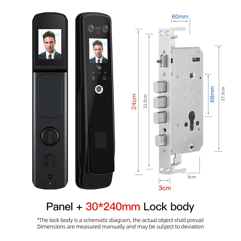 OKLAR Face recognition door lock biometric Palmprint recognition intelligent digital lock Home security Fingerprint lock R8-2-Y