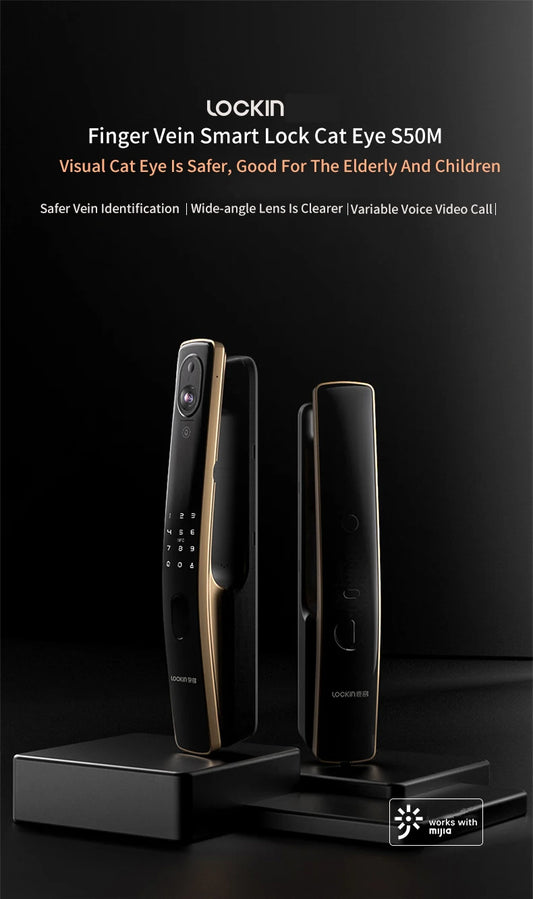 OKLAR Smart Fingerprint Biometric Digital Electronic Lock Wifi With Camera Intelligent Door Lock  Mijia Mihome S50M-3-Y