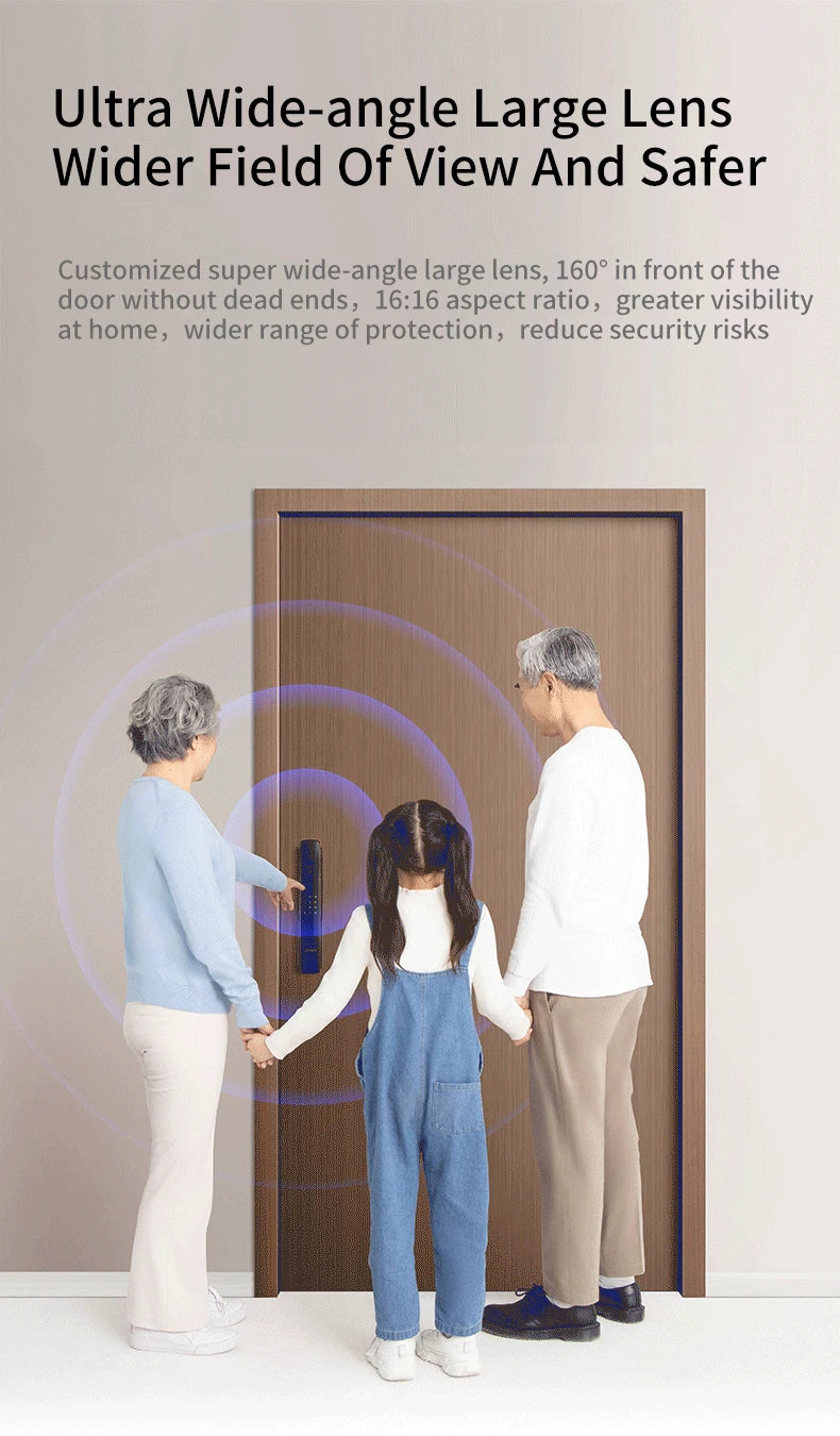 OKLAR Smart Fingerprint Biometric Digital Electronic Lock Wifi With Camera Intelligent Door Lock  Mijia Mihome S50M-3-Y