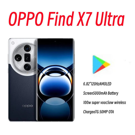 OPPO Find X7 Ultra 5G Smart Phone 6.82'' 120Hz AMOLED Screen 5000mAh Battery 100W Super VOOC 50W Wireless Charge OTG 50MP OTA