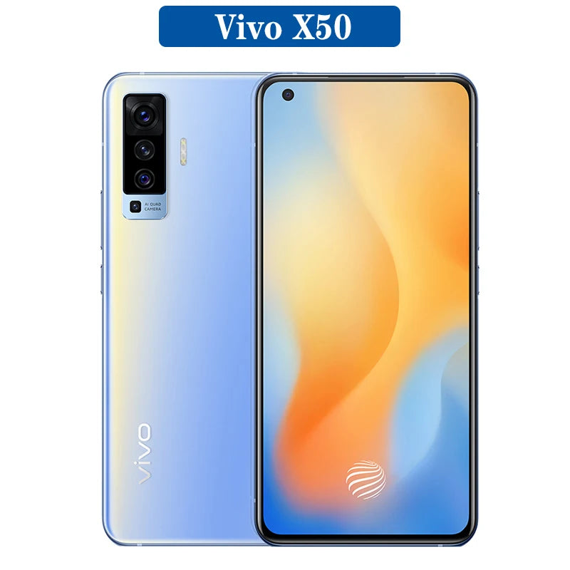 Official Original New Vivo X50 5G SmartPhone 20x digital zoom Snapdragon 765G 8GB RAM 128GB 256GB ROM 48MP AOMLED 4200mAh 33W