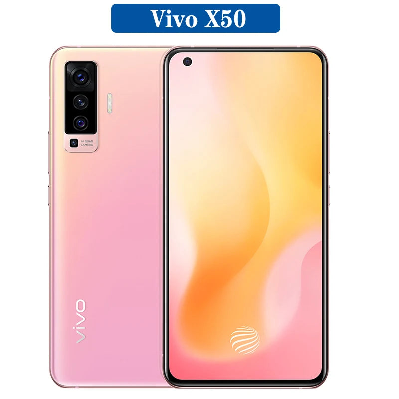 Official Original New Vivo X50 5G SmartPhone 20x digital zoom Snapdragon 765G 8GB RAM 128GB 256GB ROM 48MP AOMLED 4200mAh 33W